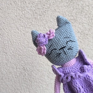 Horgolt cica - játék & sport - plüssállat & játékfigura - cica - Meska.hu