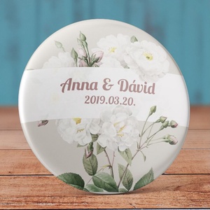 Esküvői köszönet ajándék hűtőmágnes - Esküvői köszönőajándék mágnes - vintage esküvő - virág esküvő - esküvő - emlék & ajándék - köszönőajándék - Meska.hu