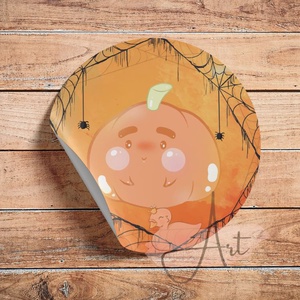 Halloween tök matrica - kör matrica - matrica - ősz - pók - cuki - október - őszi vibe - fekete pók - pókháló - ijesztő - otthon & életmód - papír, írószer - matrica, matrica csomag - Meska.hu