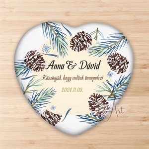 Téli esküvői köszönet ajándék - köszönőajándék - téli esküvő - fenyőtoboz - fenyőág - hideg esküvő - elegáns - vintage - esküvő - emlék & ajándék - köszönőajándék - Meska.hu