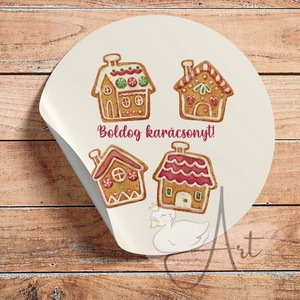 Karácsonyi mézeskalács mágnes - kitűző - zsebtükör - matrica - cuki - karácsony - mézi - olcsó ajándék - apró ajándék - otthon & életmód - konyhafelszerelés, tálalás - konyhai dekoráció - hűtőmágnes - Meska.hu