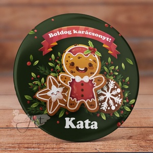 Karácsonyi ajándék mágnes - kitűző - matrica - zsebtükör - retro - cuki - játék - mackó - karácsony - dísz - tél -  hó - otthon & életmód - konyhafelszerelés, tálalás - konyhai dekoráció - hűtőmágnes - Meska.hu