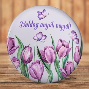 Anya tükör - mágnes - kitűző -  szeretlek anya - anyu -  virág - vintage - anyák napja - szív - anyu - mama - anyuka, Otthon & Életmód, Dekoráció, Tükör, Fotó, grafika, rajz, illusztráció, Mindenmás, MESKA