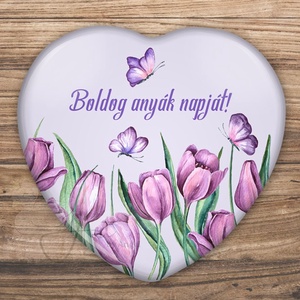 Anya tükör - mágnes - kitűző -  szeretlek anya - anyu -  virág - vintage - anyák napja - szív - anyu - mama - anyuka - otthon & életmód - dekoráció - tükör - Meska.hu