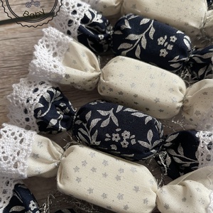 10db-os textil szaloncukor csomag - karácsony - karácsonyi lakásdekoráció - karácsonyfadíszek - Meska.hu