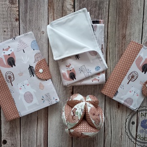 4 részes prémium designer praktikus babalátogató / babaváró szett - Meska.hu