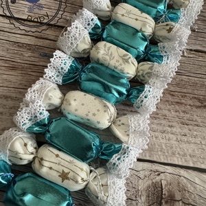 10db-os textil szaloncukor csomag, Karácsony, Karácsonyi lakásdekoráció, Karácsonyfadíszek, Varrás, MESKA