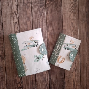 Pelenkatartó táska + egészségügyi kiskönyv borító - baba - mama - pelenkázó neszeszer, pelenkatartó - Meska.hu