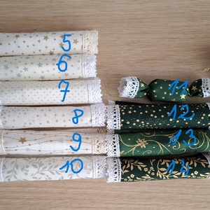 10db-os textil szaloncukor csomag - karácsony - karácsonyi lakásdekoráció - karácsonyi lakásdíszek - Meska.hu