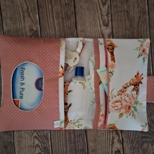 Pelenkatartó táska + egészségügyi kis könyv borító  késztermék - baba - mama - pelenkázó neszeszer, pelenkatartó - Meska.hu