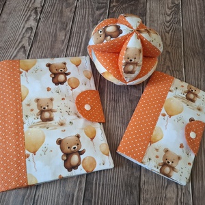  Pelenkatartó táska + egészségügyi kiskönyv borító - baba - mama - pelenkázó, babafürdető kellékek - pelenkázó szett - Meska.hu