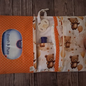 Prémium designer pelenkatartó táska + pelenkázó alátét szett - baba - mama - pelenkázó, babafürdető kellékek - pelenkázó szett - Meska.hu
