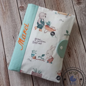 Pelenkatartó táska + egészségügyi kiskönyv borító - baba - mama - pelenkázó, babafürdető kellékek - pelenkázó szett - Meska.hu