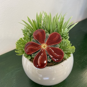 Kerámia virágos díszek - otthon & életmód - dekoráció - dísztárgy - Meska.hu