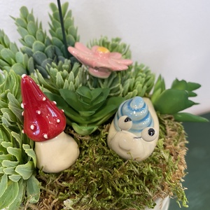 Kerámia virágos dísz - otthon & életmód - dekoráció - dísztárgy - Meska.hu