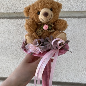 Ballagási maci csokor - otthon & életmód - dekoráció - virágdísz és tartó - csokor & virágdísz - Meska.hu