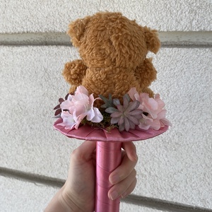 Ballagási maci csokor - otthon & életmód - dekoráció - virágdísz és tartó - csokor & virágdísz - Meska.hu