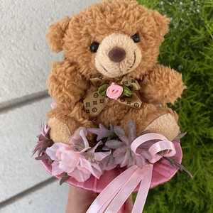 Ballagási maci csokor - otthon & életmód - dekoráció - virágdísz és tartó - csokor & virágdísz - Meska.hu