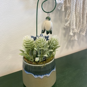 Kerámia virágos dísz  - otthon & életmód - dekoráció - asztal és polc dekoráció - asztaldísz - Meska.hu