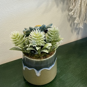 Kerámia virágos dísz  - otthon & életmód - dekoráció - asztal és polc dekoráció - asztaldísz - Meska.hu