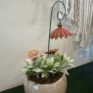 Kerámia virágos dísz  - otthon & életmód - dekoráció - asztal és polc dekoráció - asztaldísz - Meska.hu