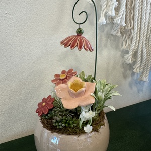 Kerámia virágos dísz  - otthon & életmód - dekoráció - asztal és polc dekoráció - asztaldísz - Meska.hu