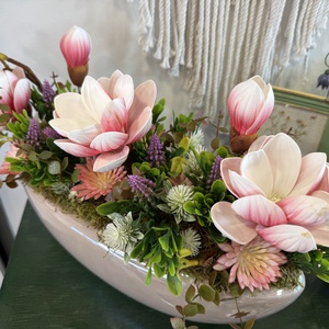 Magnólia virágos dísz - otthon & életmód - dekoráció - asztal és polc dekoráció - asztaldísz - Meska.hu