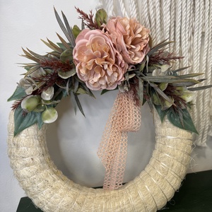Mindenszenteki koszorú   természetes, elegáns hangulatban (25 cm), Otthon & Életmód, Vallás, Temetkezési tárgy, Virágkötés, MESKA