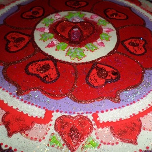 SZERELEM MANDALA, Otthon & Életmód, Dekoráció, Spiritualitás, Mandala, Festészet, Üvegművészet, MESKA