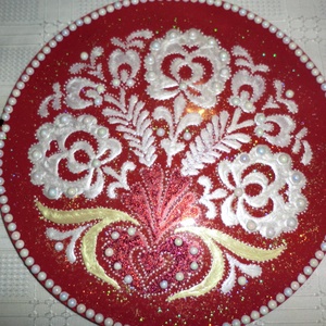 mandala magyaros, Otthon & Életmód, Dekoráció, Spiritualitás, Mandala, Üvegművészet, Festett tárgyak, MESKA