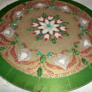 mandala zöld reménység  - otthon & életmód - dekoráció - spiritualitás - mandala - Meska.hu
