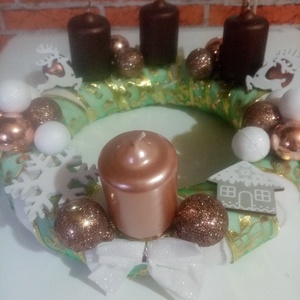 Adventi koszorú  - karácsony - adventi díszek - adventi koszorú - Meska.hu