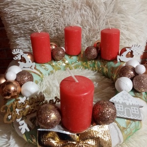 Adventi koszorú  - karácsony - adventi díszek - adventi koszorú - Meska.hu