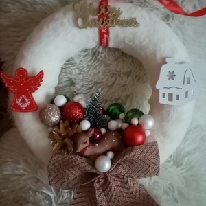 Ajtókopogtató karácsonyi  - karácsony - karácsonyi lakásdekoráció - karácsonyi ajtódíszek - Meska.hu
