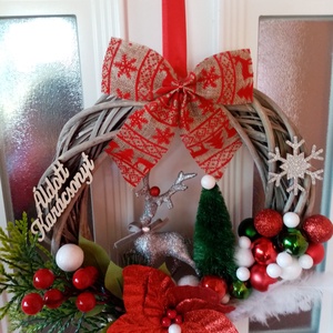 Karácsonyi ajtó kopogtató - karácsony - karácsonyi lakásdekoráció - karácsonyi ajtódíszek - Meska.hu