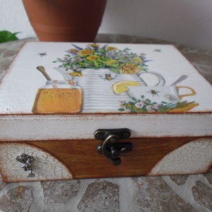 Teásdoboz,tea tartó doboz 6 rekeszes . -  - Meska.hu