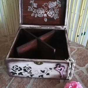 Ékszerdoboz ,Teásdoboz, doboz,teatartó  ,tároló - ékszer - ékszertartó - ékszerdoboz - Meska.hu