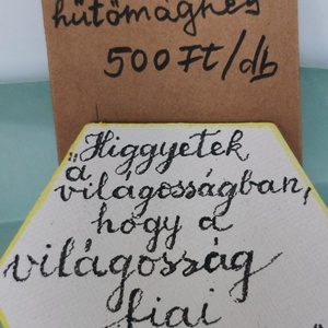 Hűtőmágnes, kézzel írt Igés  - otthon & életmód - konyhafelszerelés, tálalás - konyhai dekoráció - hűtőmágnes - Meska.hu