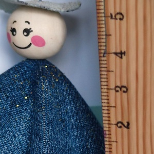 Karácsonyi farmer angyalka   - karácsony - adventi díszek - adventi gyertyadíszek és koszorúdíszek - Meska.hu