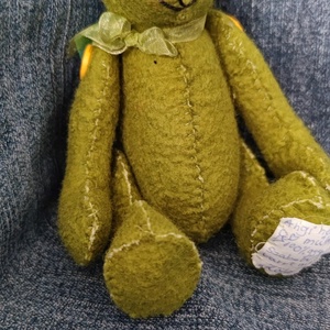 Zöli Szabott - varrt gyapjú mackó gyűjtőknek , Játék & Sport, Plüssállat & Játékfigura, Egér, Hímzés, Nemezelés, MESKA