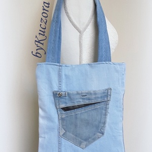 Farmer válltáska, szatyor - Világoskék strasszos -  - Meska.hu