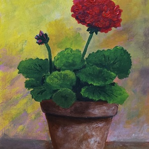 Muskátli.....20x15 cm.  - Meska.hu