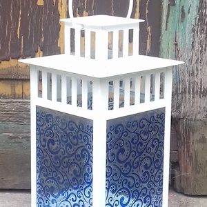 Csipke Tündér lámpás üvegrogyasztással - tengerkék - otthon & életmód - lámpa - asztali lámpa - Meska.hu