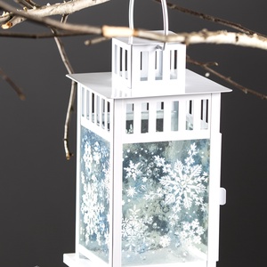 JégTündér Lámpás, Karácsony, Karácsonyi lakásdekoráció, Karácsonyi lakásdíszek, Üvegművészet, MESKA