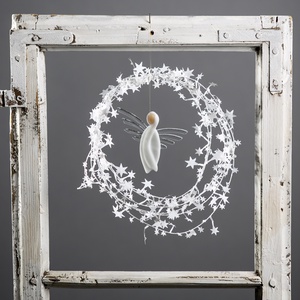 Luna � a fényből született üvegangyal - karácsony - karácsonyi ajándékozás - karácsonyi képeslap, üdvözlőlap, ajándékkísérő - Meska.hu