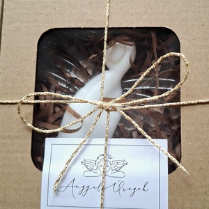 Luna � a fényből született üvegangyal - karácsony - karácsonyi ajándékozás - karácsonyi képeslap, üdvözlőlap, ajándékkísérő - Meska.hu