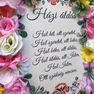 Házi áldás kopogtató - otthon & életmód - dekoráció - ajtó- és ablak dekoráció - ajtódísz & kopogtató - Meska.hu