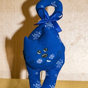 Kékfestő textil cica -  - Meska.hu