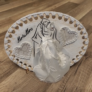 Esküvői kép, Esküvő, Emlék & Ajándék, Nászajándék, Nászajándék gyűjtők, Decoupage, transzfer és szalvétatechnika, Horgolás, MESKA