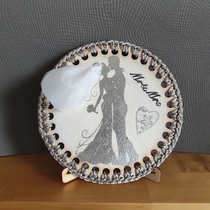 Esküvői kép, Esküvő, Emlék & Ajándék, Nászajándék, Nászajándék gyűjtők, Decoupage, transzfer és szalvétatechnika, Horgolás, MESKA